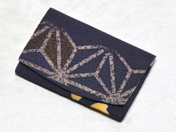 名刺・カードケース　正絹縮緬　麻の葉 1枚目の画像