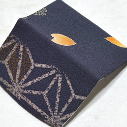 名刺・カードケース　正絹縮緬　麻の葉 2枚目の画像