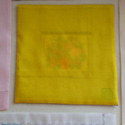 韓国刺繍のポジャギ　黄色 4枚目の画像