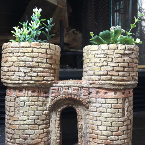 古代の城門 モルタルアート 植物ポット売り切れ 一輪挿し・花瓶