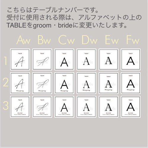 選べるテーブルナンバー・受付サイン キャンドル キャンドル