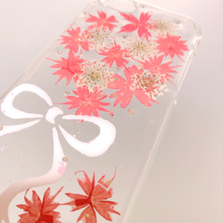 母の日に☆星咲きフロックスのブーケ☆押し花スマホケース☆iPhone各種 Xperia galaxy AQUOS 3枚目の画像