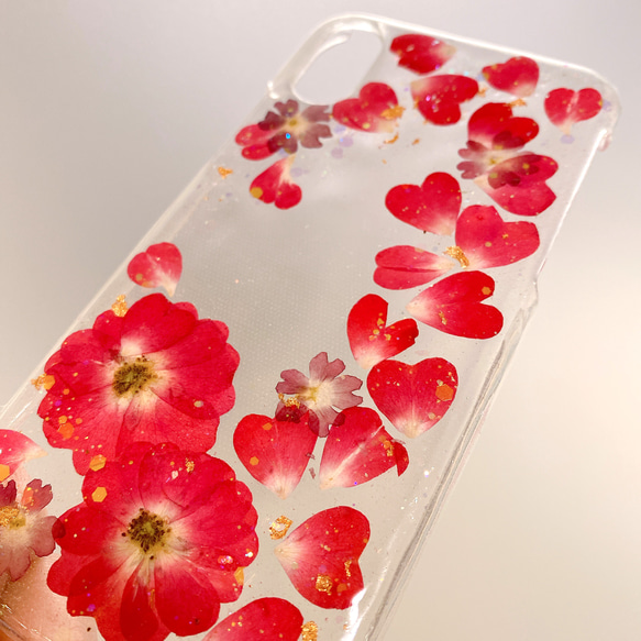 ★再再再再販★ 薔薇フレーム 金粉　押し花スマホケース　iPhone専用ページ 3枚目の画像