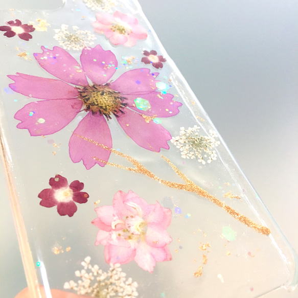 【全機種対応】秋桜の大人可愛いスマホケース♪ 3枚目の画像