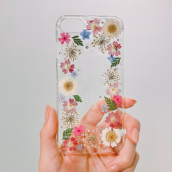 【全機種対応】押し花スマホケース♡iPhone新機種アンドロイドXperia Galaxyラクラクフォンなど全て 3枚目の画像