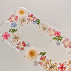 【全機種対応】押し花スマホケース♡iPhone新機種アンドロイドXperia Galaxyラクラクフォンなど全て 4枚目の画像