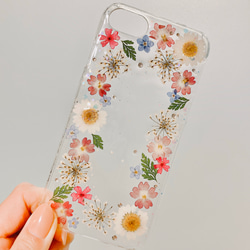 【全機種対応】押し花スマホケース♡iPhone新機種アンドロイドXperia Galaxyラクラクフォンなど全て 5枚目の画像