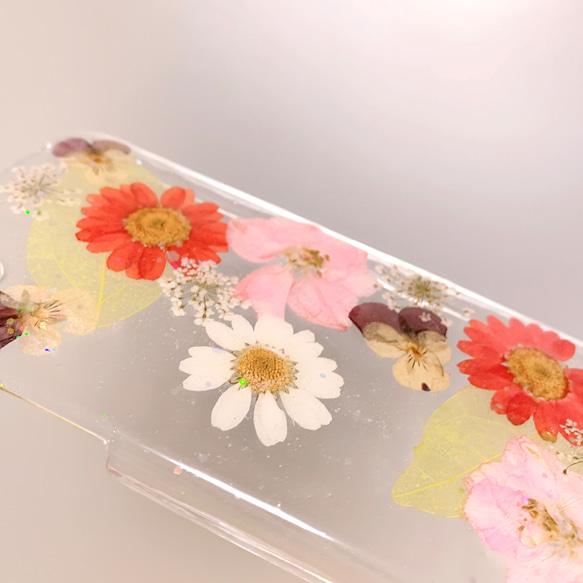 新作♪春カラーの押し花Ｉｐｈｏｎｅカバー 3枚目の画像