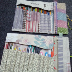 日本棉麻布:  拼接  筆捲   (色鉛筆的家) 第5張的照片