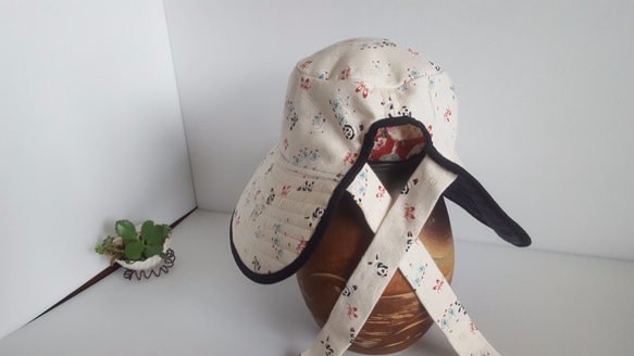 夏のレースの帽子〜バレエベア綿の布 2枚目の画像