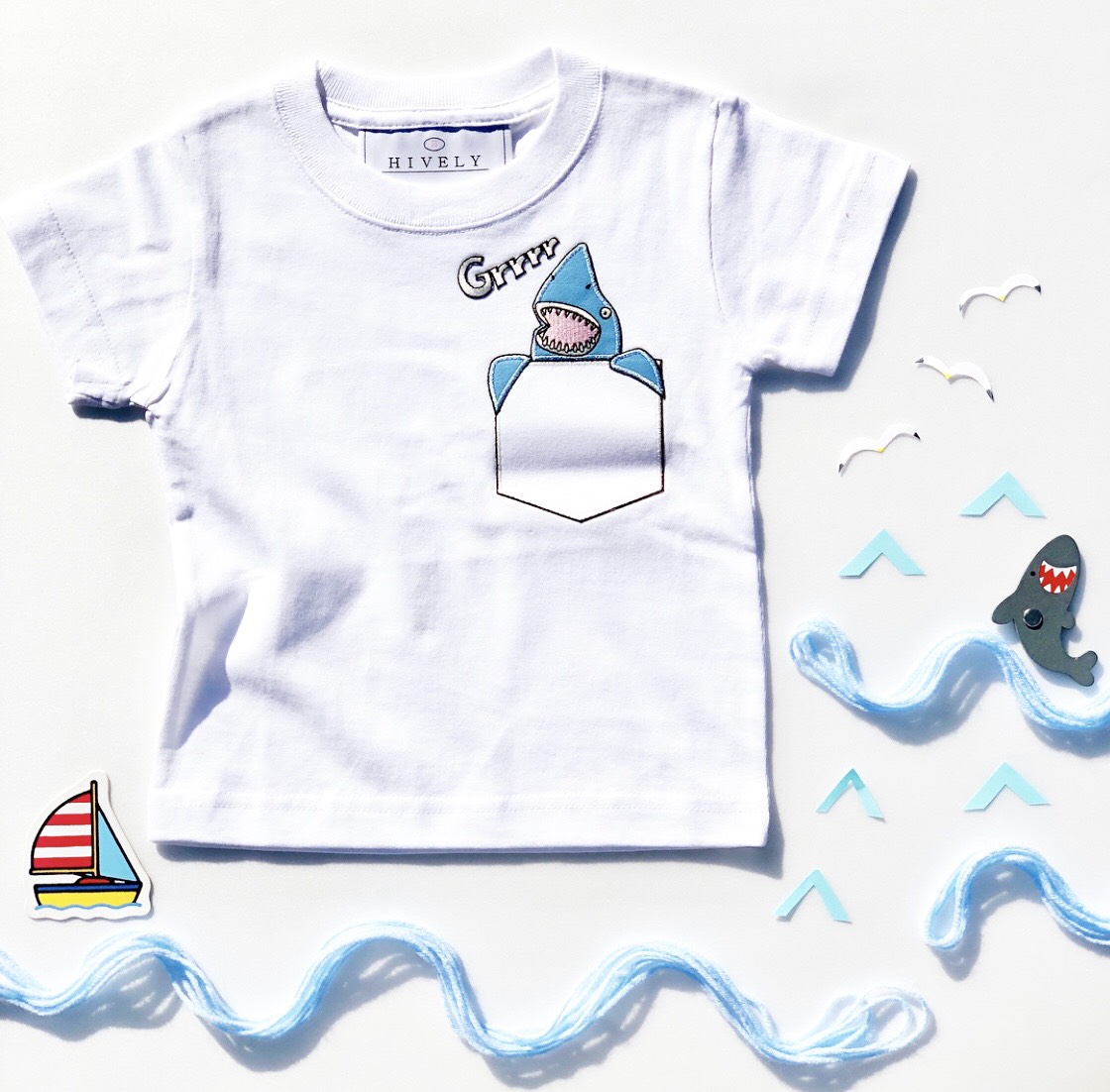 sharkキッズTシャツ