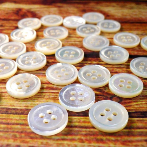 最高級白蝶貝 貝ボタン お得な30個セット 9mm~15mm迄各サイズ有 定番の