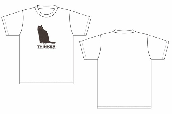 黒猫Tシャツ【半袖：ホワイト：Mサイズ】 5枚目の画像