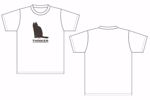 黒猫Tシャツ【半袖：ホワイト：Sサイズ】 6枚目の画像