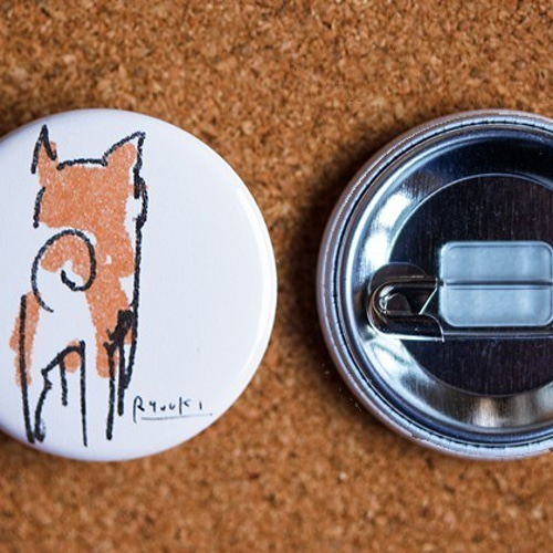 缶バッジ_38mm【039：柴犬後ろ姿】2個セット ※他の絵柄との組み合わで