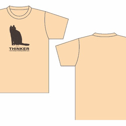 黒猫Tシャツ【半袖：ナチュラル：Sサイズ】 5枚目の画像