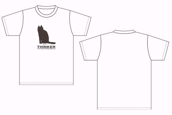 黒猫Tシャツ【半袖：白：WMサイズ】レディース・ウーマン仕様 7枚目の画像
