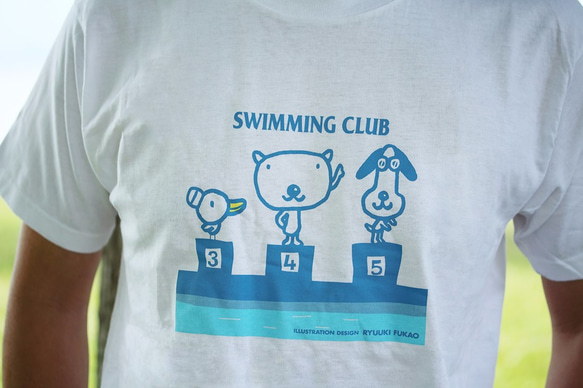 SWIMMINGTシャツ【半袖：白：Mサイズ】 2枚目の画像