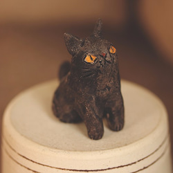 ※めぐみ様ご予約作品【お座り黒猫】 4枚目の画像