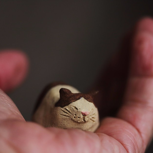 猫の顔 立体アート 約20cm まるまるねこ　アーティスト作品 猫の顔 立体アート 約20cm まるまるねこ アーティスト作品