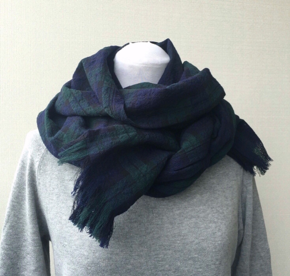 ブラックウォッチ●ウールガーゼのストール