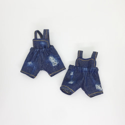 《新色》Nuimos Nuimozu Handmade [Damaged Denim Salopette] (三色可選) 第2張的照片