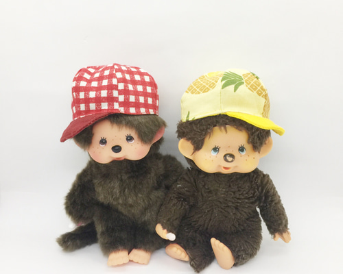 モンチッチ ハンドメイド 人形着せ替え帽子 【リバーシブルキャップ