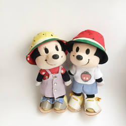 ⭕️ペット・ぬいぐるみ・人形帽子 nuiMOs ぬいもーず ハンドメイド 人形着せ替え帽子 【リバーシブル帽子