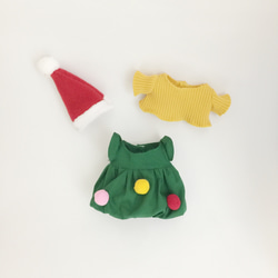 [ 2021 冬 クリスマス] nuiMOs ぬいもーず ハンドメイド 人形着せ替え服 【クリスマスツリー】 2枚目の画像