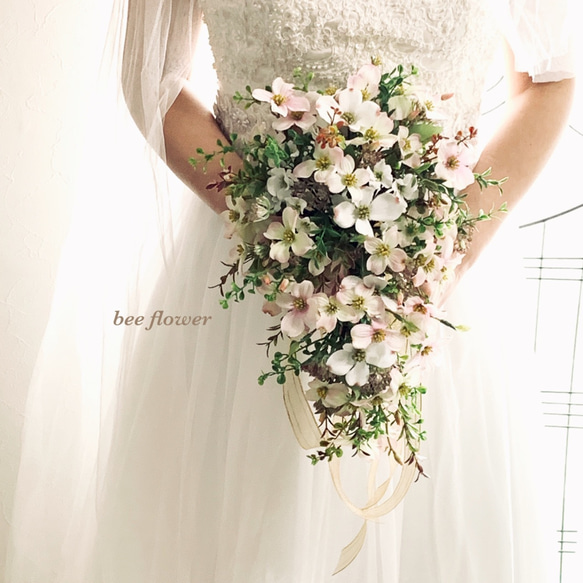 ムーンスティックブーケ & スターブートニア ♡アーティフィシャルフラワー♡ ステッキブーケ 月 スワロ ムーンステッキイメージ