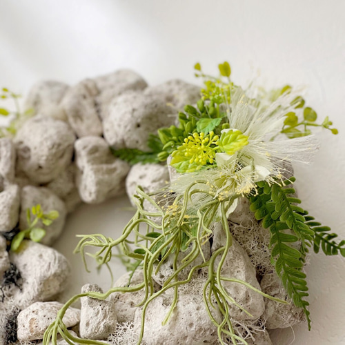 ロックな石ころのリース/22cm リース Floral wish 通販 11742164