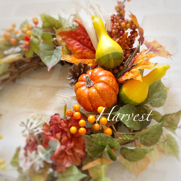 秋のリース　Harvest/45cm 3枚目の画像