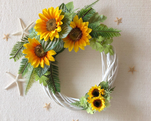 ひまわりのリース　ご注文承ります♪ brugge-flower_kw038