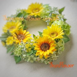 Kさまのためのひまわりのsummer wreath/30cm 2枚目の画像