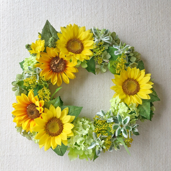 Kさまのためのひまわりのsummer wreath/30cm 3枚目の画像