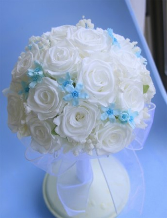 ■送料無料■プリザーブドフラワーのラウンドブーケ・ブートニアセット 