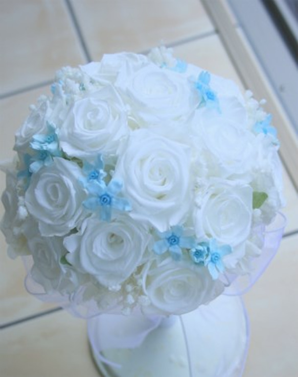 ■送料無料■プリザーブドフラワーのラウンドブーケ・ブートニアセット 