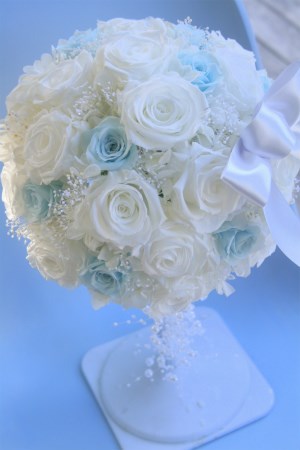 ■送料無料■プリザーブドフラワーのラウンドブーケ・ブートニアセット 29,000円