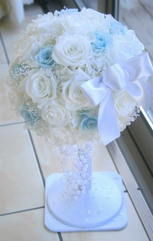 ■送料無料■プリザーブドフラワーのラウンドブーケ・ブートニアセット S1627267633(12500円)