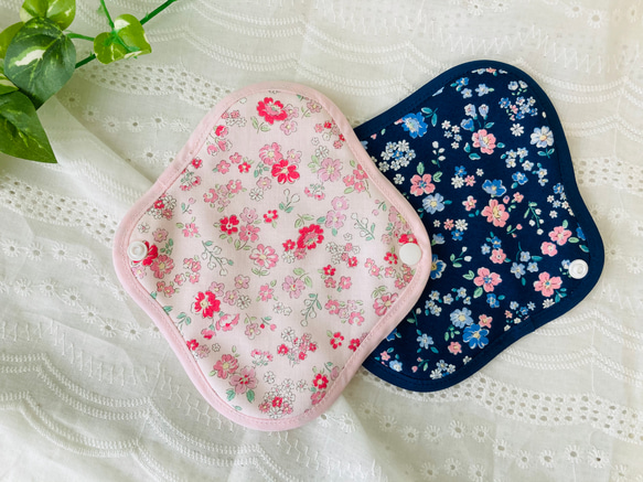 可愛い花柄☆布ナプキン ライナー オーガニック 2枚セット 可愛い花柄☆布ナプキン ライナー オーガニック 2枚セット マルチ