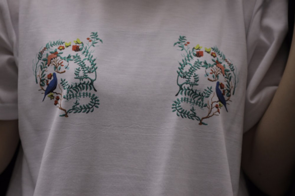 【送料無料】【Botanical Skull】プリントTシャツ【No.2】 3枚目の画像