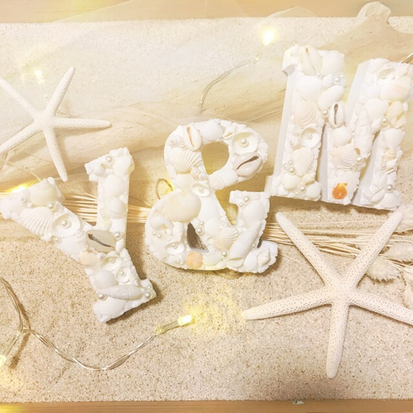 ♡貝殻イニシャルオブジェ♡ その他オーダーメイド kai to kou 通販