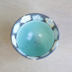花柄ご飯茶碗(イエロー・ミドリ) 3枚目の画像