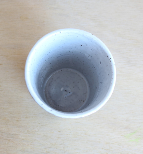 焼き〆双葉のビアカップ(グレー御影土) 5枚目の画像