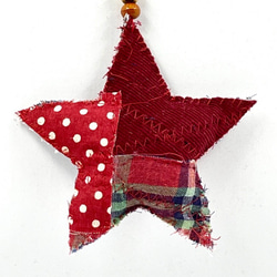 クリスマス　パッチワーク　スター　Christmas Star　Mサイズ　X'mas Tree Decoration 2枚目の画像