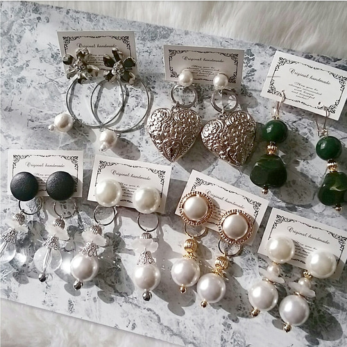 再販2】シルバーフラワー×フープピアス ピアス（その他） Luire 