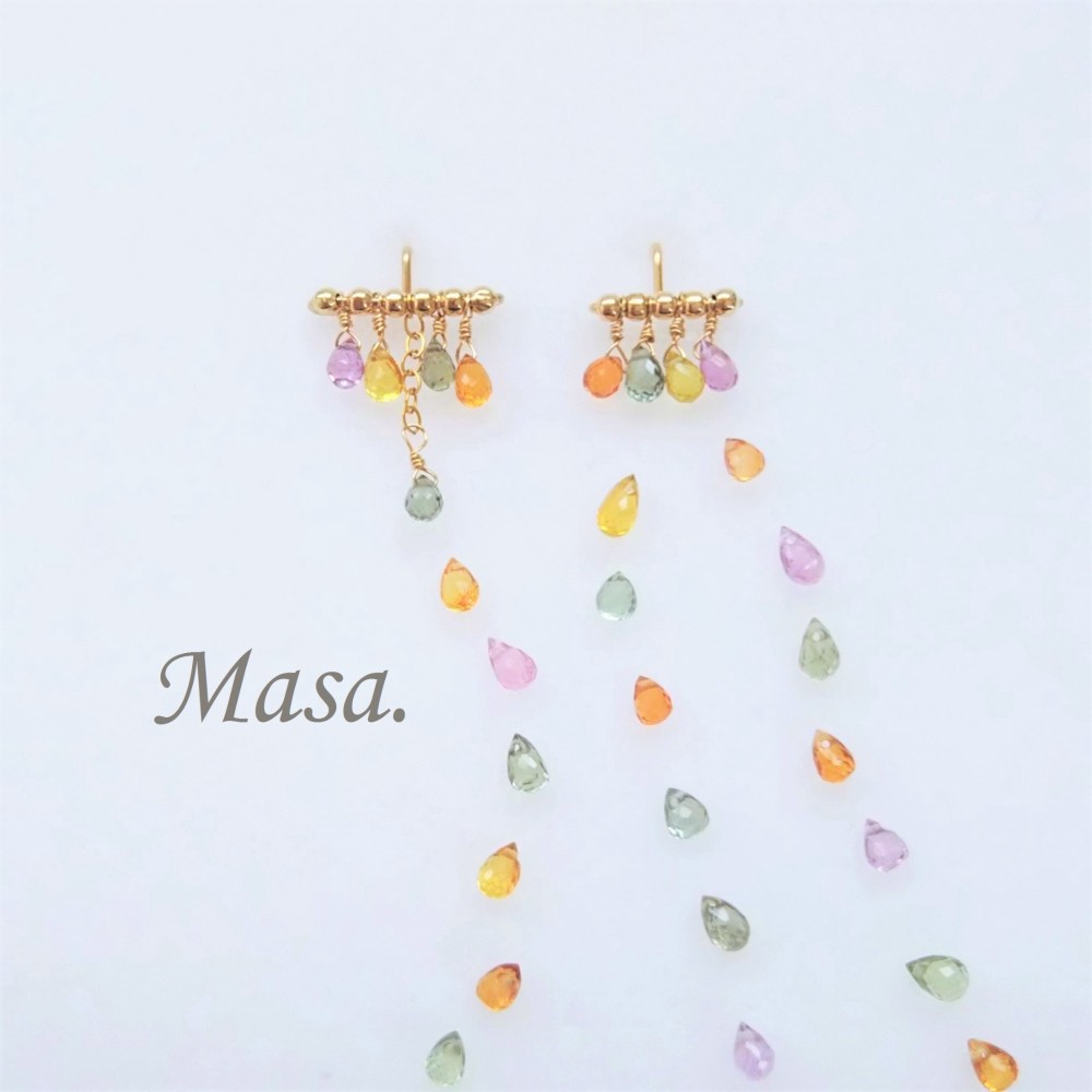 ピアスDROPS sapphire【14Kgf】