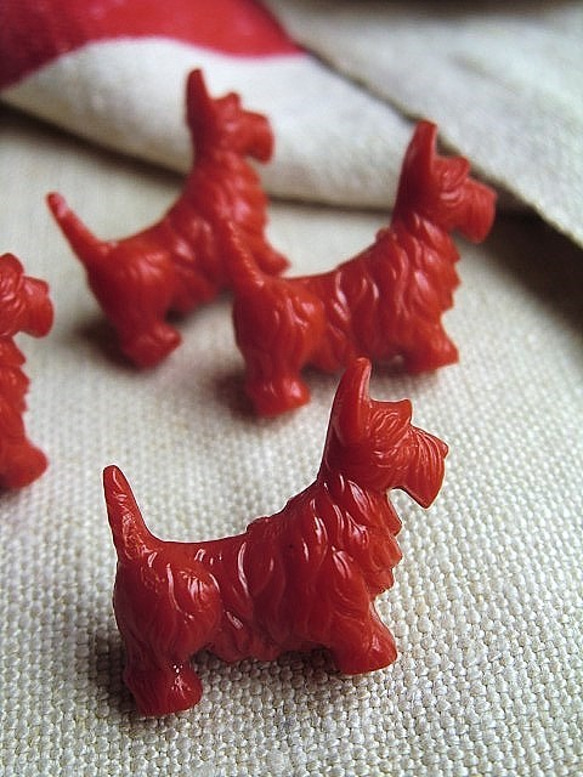 DOG スコッチテリア 犬のボタン ヴィンテージ ボタン snap 通販