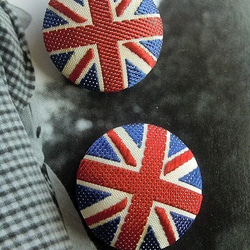 ユニオンジャック のボタン　英国　ヴィンテージ　くるみボタン　 1枚目の画像