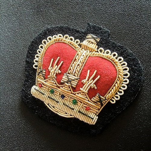 メタモルフォーゼ　クラウンエンブレム刺繍入りコート　ブラウン　茶色 クラウンエンブレム刺繍入りコート - コート、ケープ